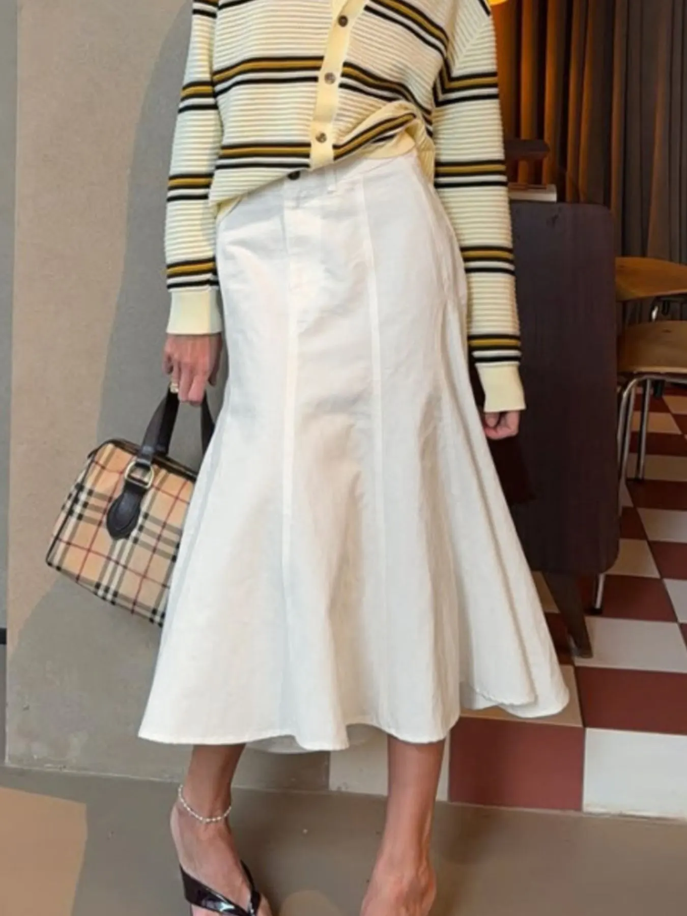 High-Waisted Mermaid Midi Skirt